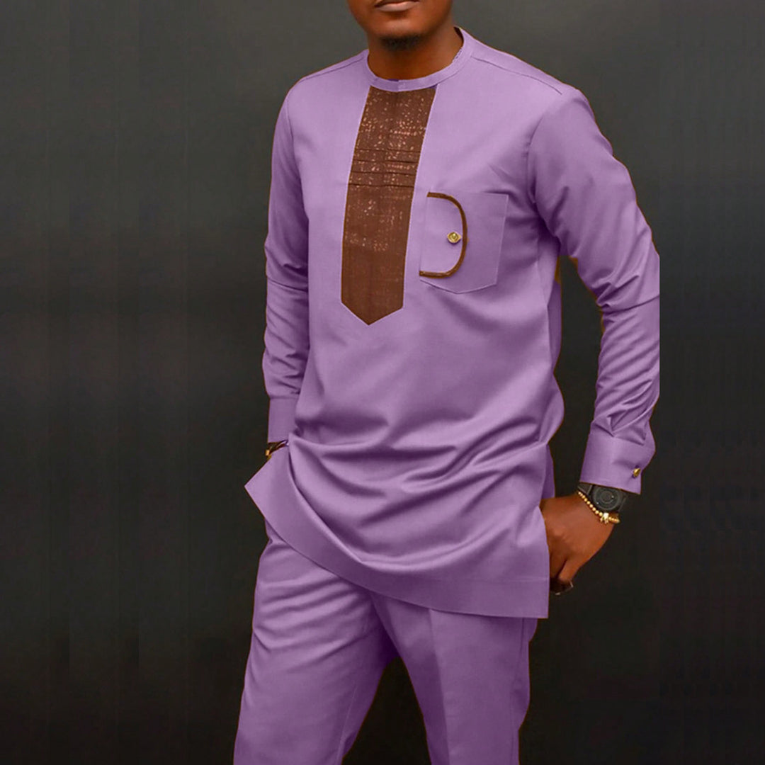 Herren traditionelles Kaftan-Outfit mit eleganten Stickereien Echoarchiv