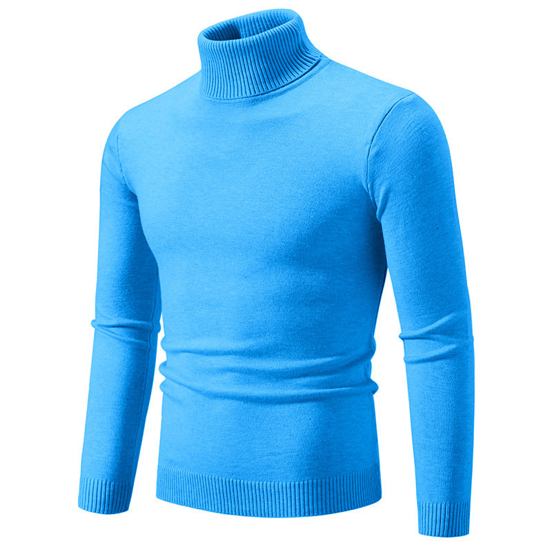Herren eleganter Rollkragenpullover aus feiner Baumwolle Echoarchiv