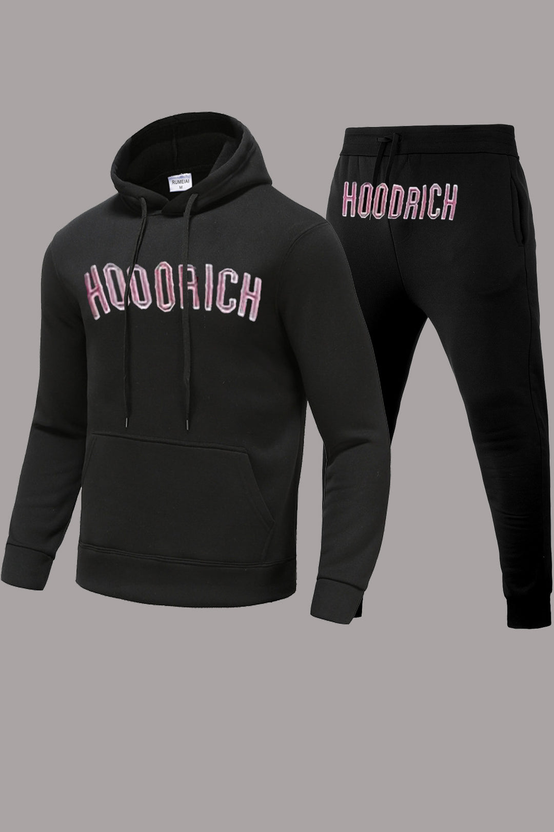 Herren Sportlicher Hoodie und Jogginghose-Set mit modischem Schriftzug Echoarchiv