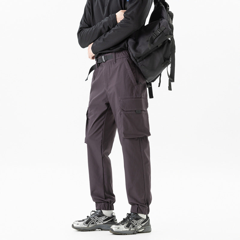 Herren Leichte Outdoor‑Cargohose im Joggerstil mit integriertem Webgurt und elastischen Knöcheln Echo Archiv