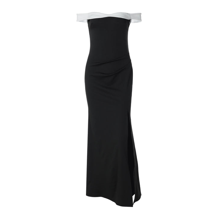 Damen Elegantes Maxikleid mit schulterfreiem Design und seitlichem Schlitz Echo Archiv