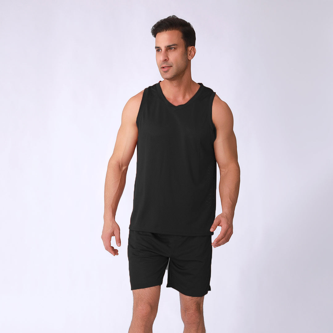 Herren Atmungsaktives Sport-Tanktop mit leichten Shorts Echoarchiv
