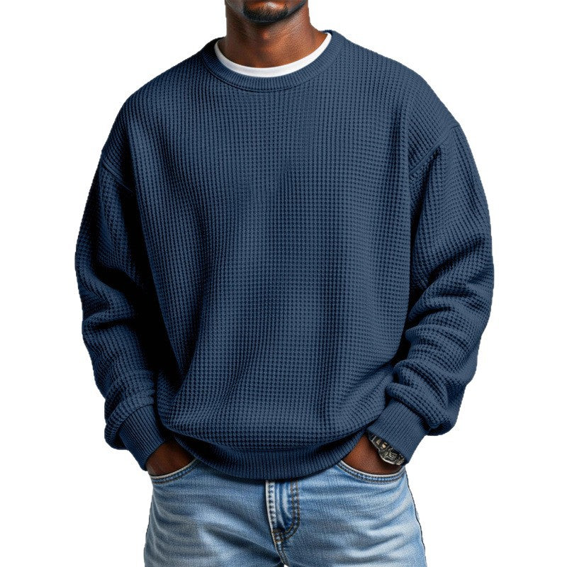Herren Bequemer Sweatpullover mit Waffelstruktur Echoarchiv