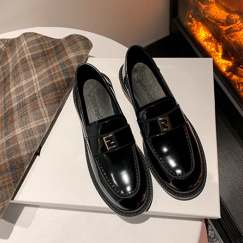 Damen Patent-Loafer im Penny-Design mit sculpted Blockabsatz Echo Archiv