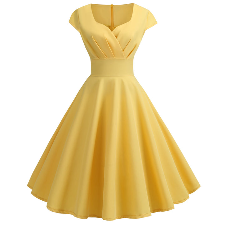 Damen A-Linien Kleid mit elegantem Taillenschnitt und schwingendem Saum Echoarchiv