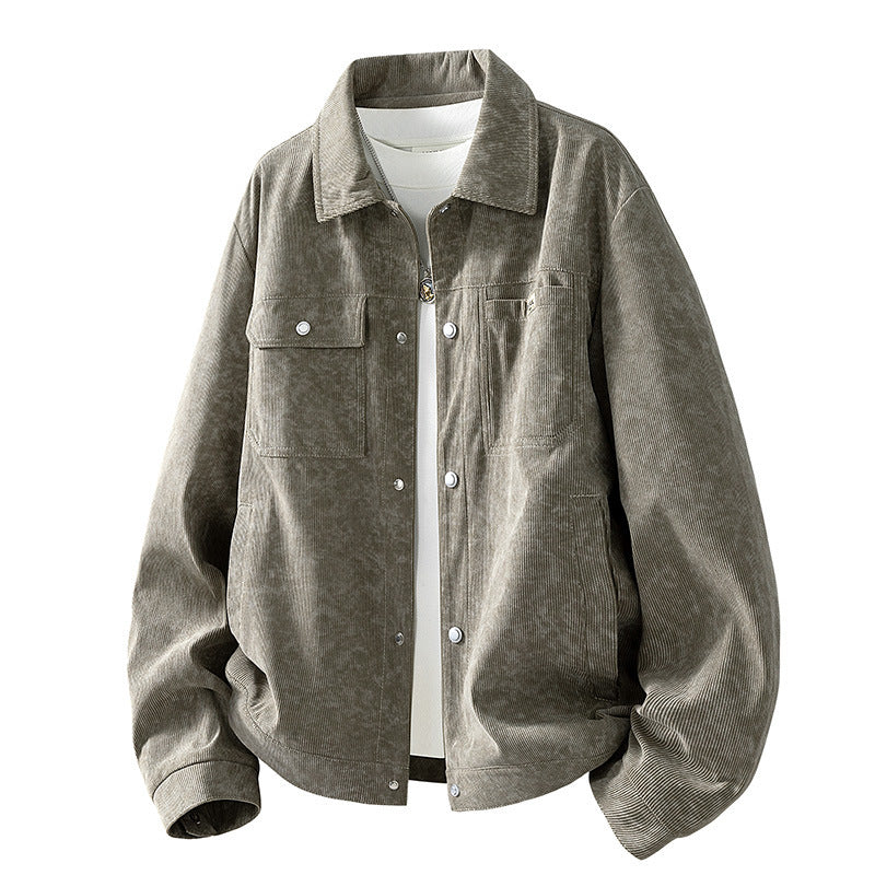 Herren Gemusterte Cordjacke mit praktischen Taschen Echo Archiv