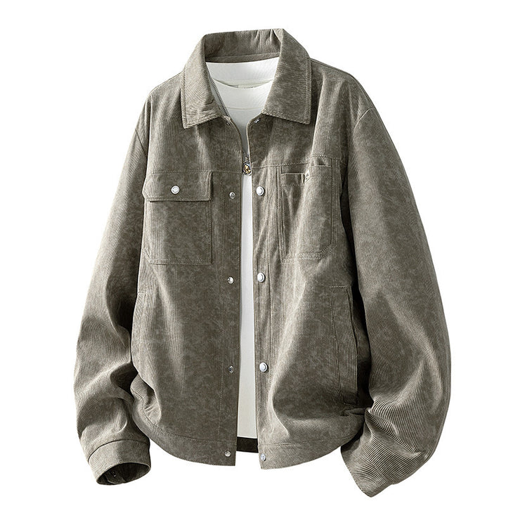 Herren Gemusterte Cordjacke mit praktischen Taschen Echo Archiv