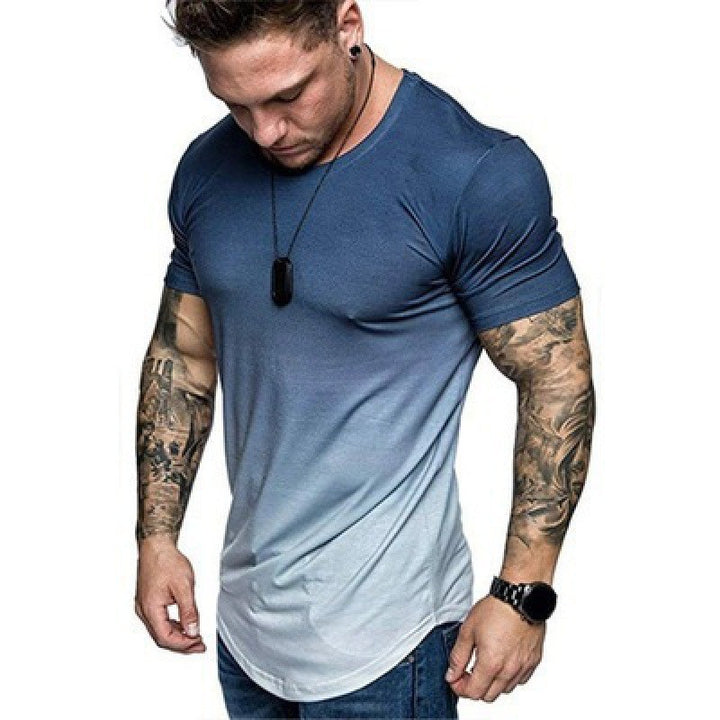 Herren Sportliches T-Shirt mit modernem Farbverlauf und figurbetonendem Schnitt Echoarchiv