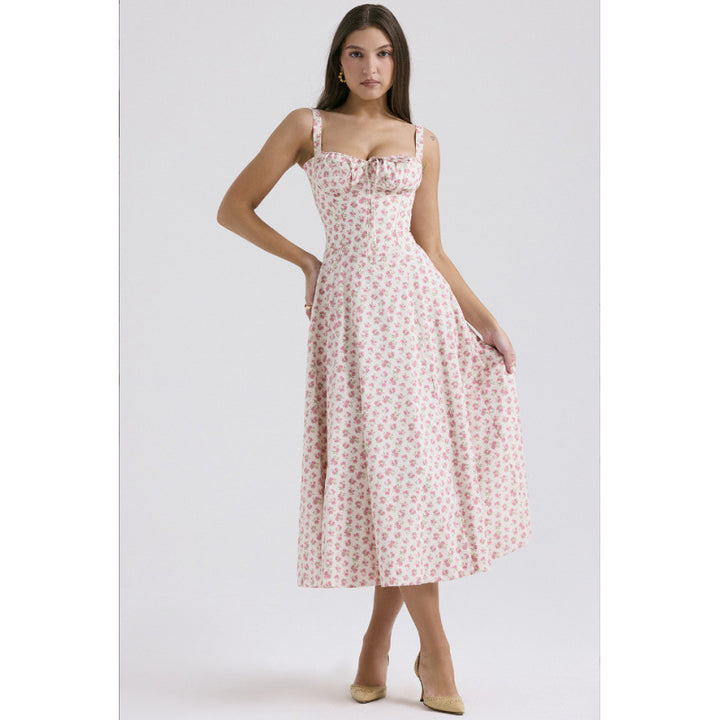 Damen Maxikleid mit floralem Design und elegantem Schlitz Echo Archiv