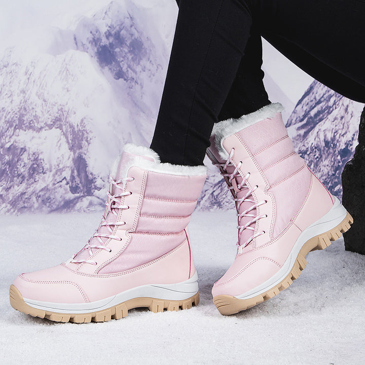 Damen Gefütterte Winterstiefel mit Kunstfellfutter, wasserabweisender Konstruktion und griffiger Profilsohle Echo Archiv