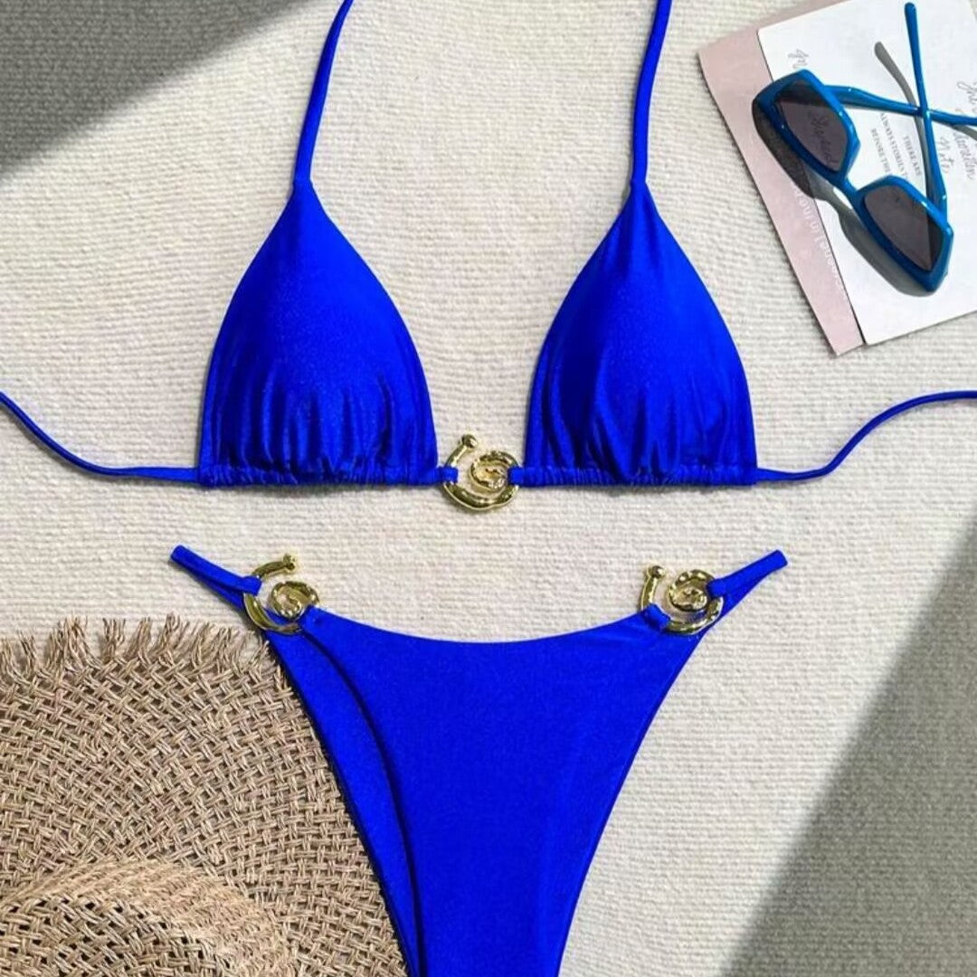 Damen Triangel-Bikini mit raffiniertem Gold-Detail Echo Archiv