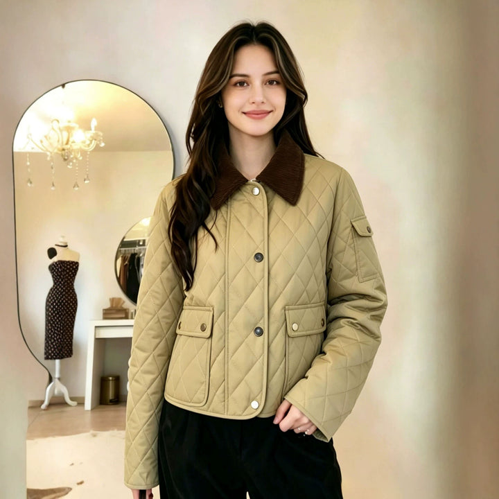 Damen Modische Kurzjacke mit Steppdesign Echo Archiv