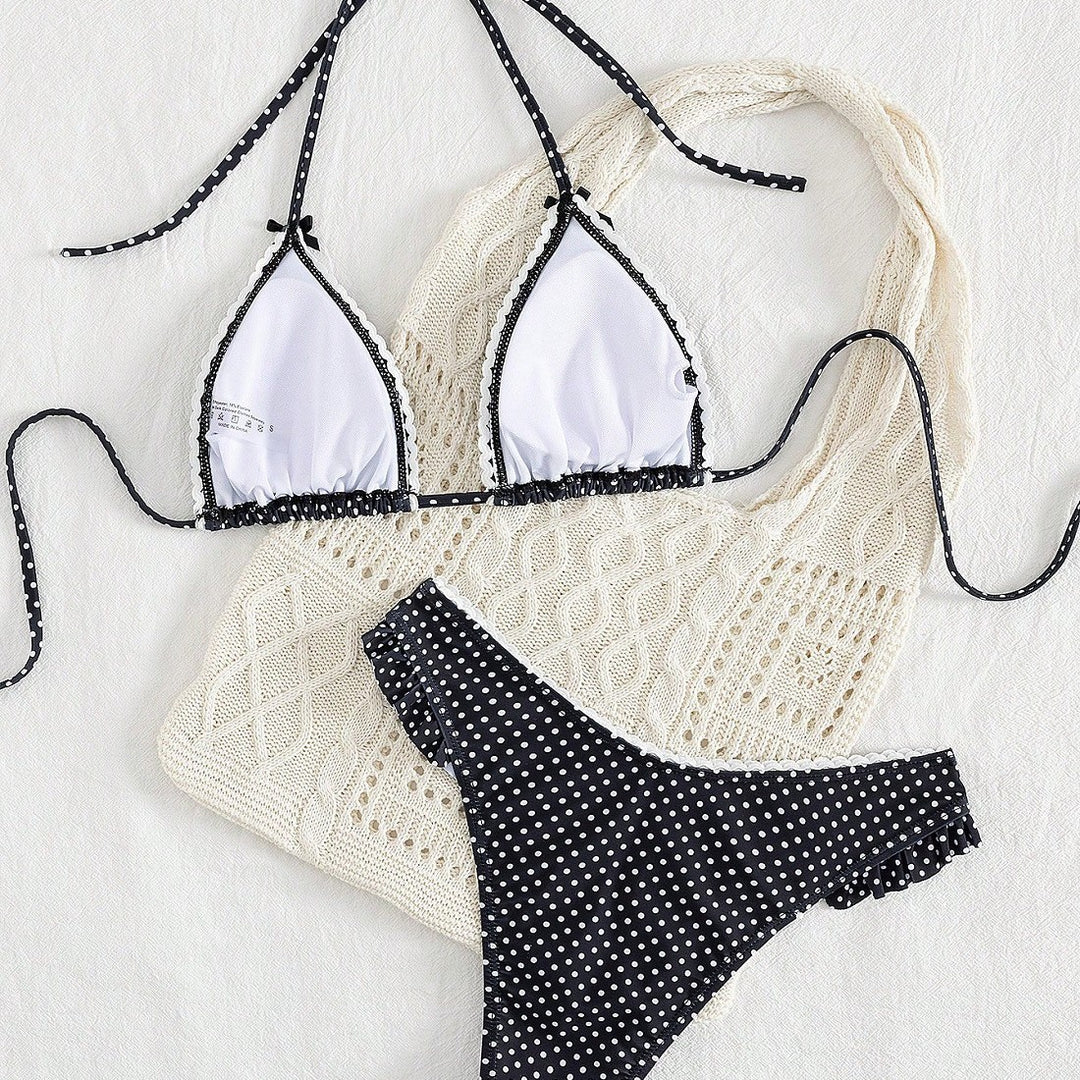 Damen Triangel-Bikini-Set mit verspielten Punkten Echo Archiv