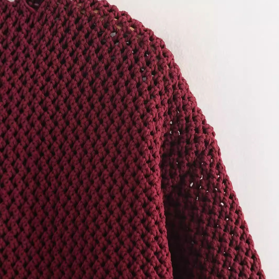 Damen Kurzgeschnittene strukturierte Strickjacke mit goldfarbenen Zierknöpfen und aufgesetzten Taschen Echo Archiv