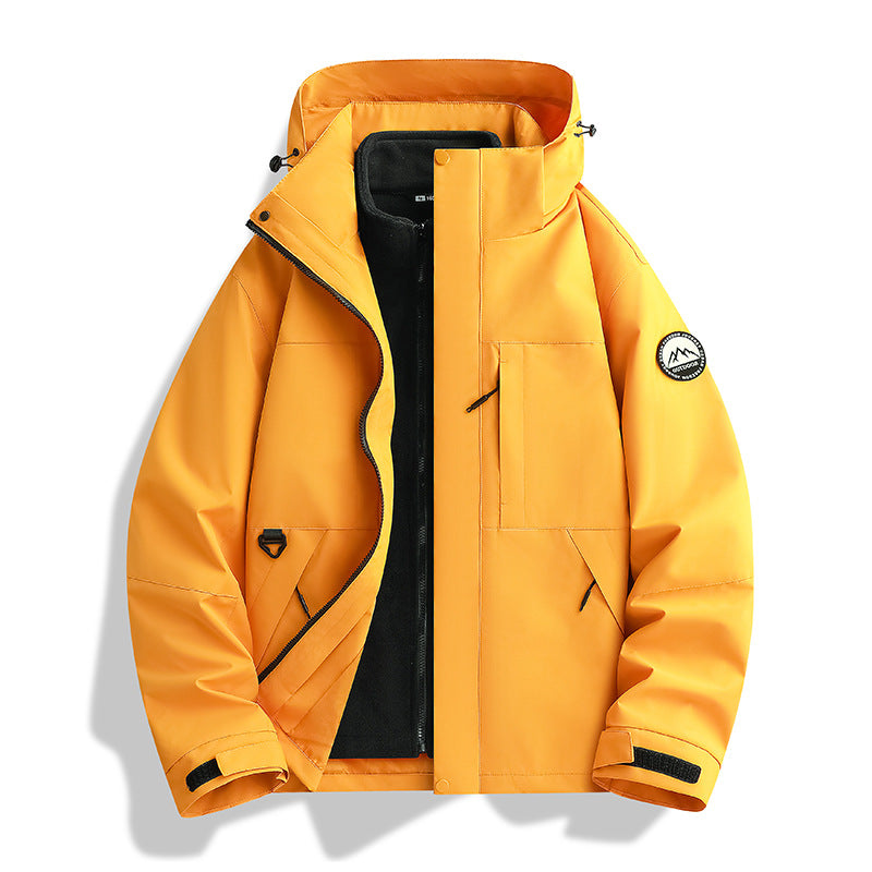 Damen Wasserabweisender Parka mit abnehmbarer Fleece-Innenjacke und Kapuze Echo Archiv