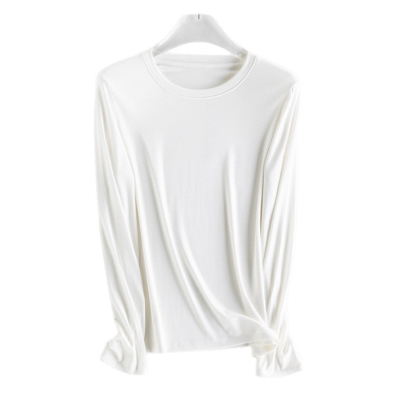 Damen Feines Longsleeve aus elastischem Modal-Jersey mit Rundhalsausschnitt und figurumspielendem Fall Echo Archiv