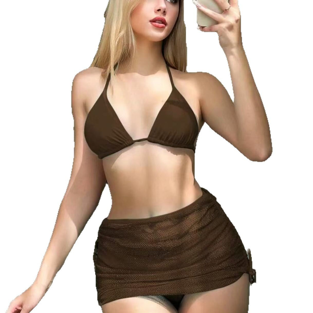 Damen Triangel-Bikini-Set mit verstellbarem Rock Echo Archiv