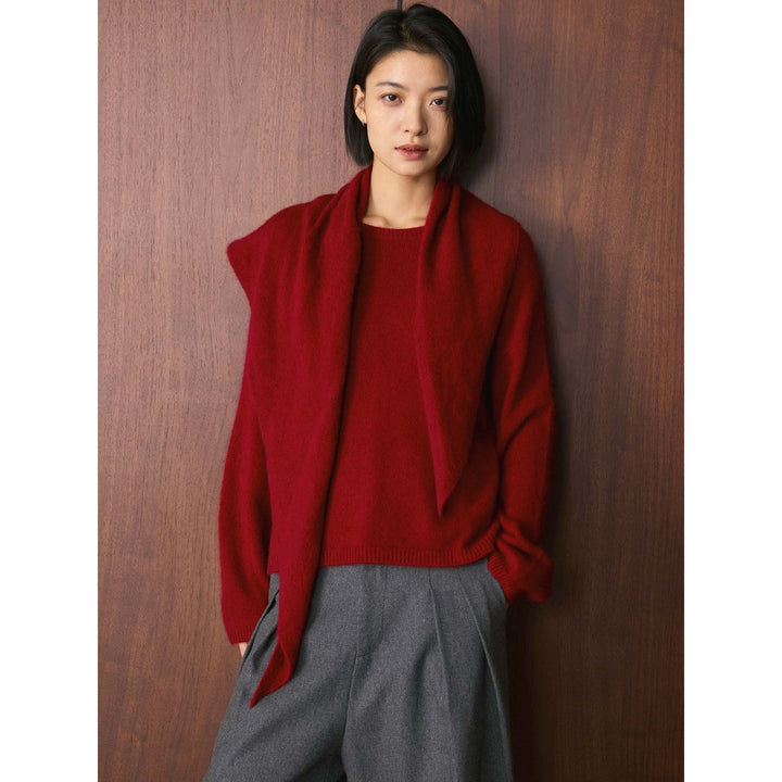 Damen Oversize-Feinstrickpullover mit voluminösem Schlauchkragen und weiter Silhouette Echoarchiv