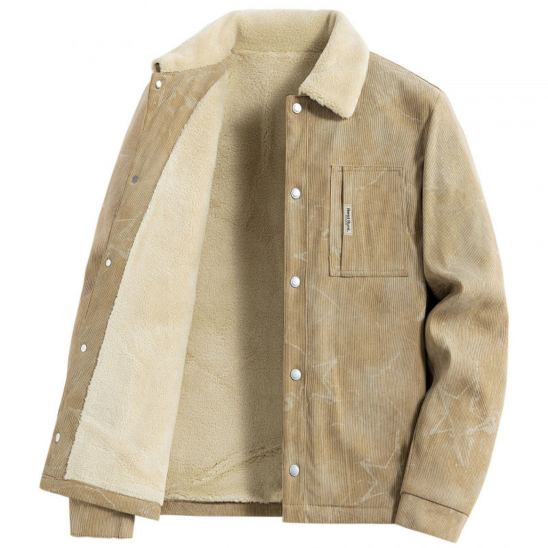 Herren Stylisches Cordjacke mit Teddyfutter Echo Archiv