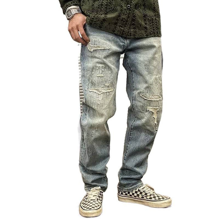 Herren Trendy Zerrissene Jeans Echo Archiv