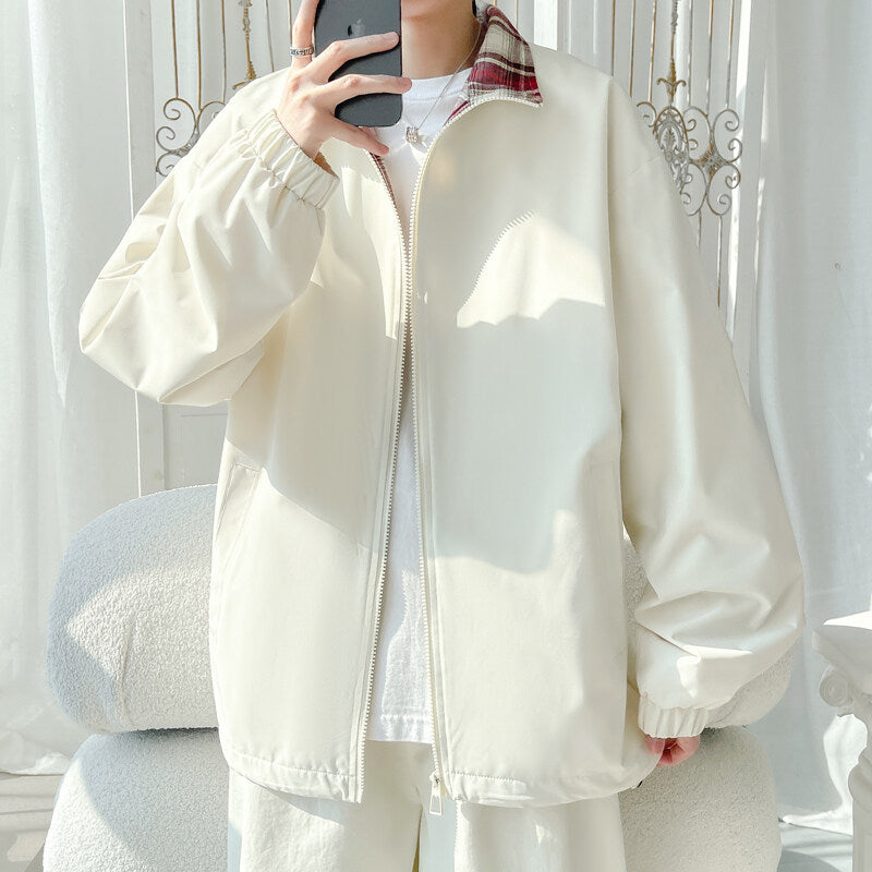 Unisex trendige Übergangsjacke mit hohem Kragen und lässigem Schnitt Echo Archive