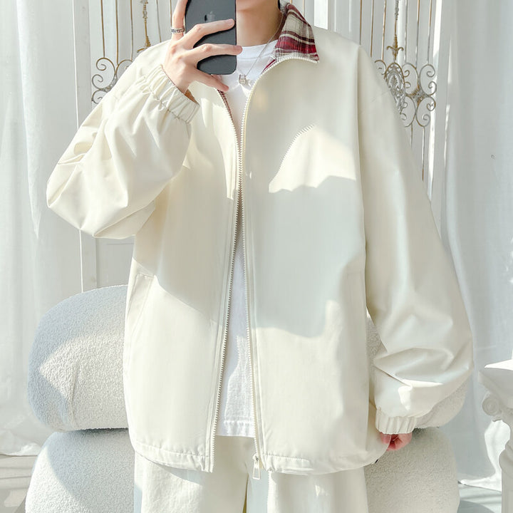 Unisex trendige Übergangsjacke mit hohem Kragen und lässigem Schnitt Echo Archive