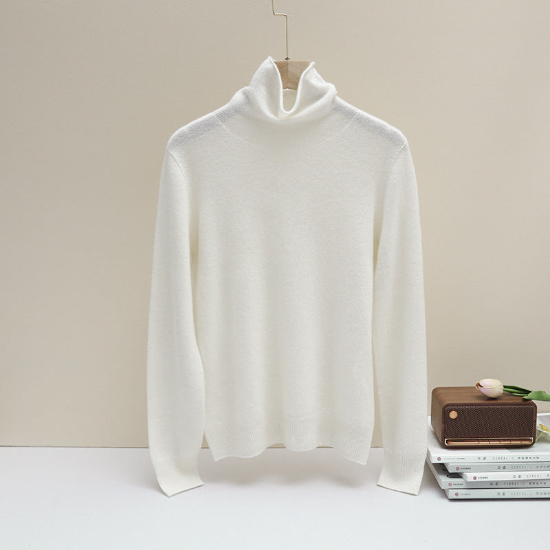Damen Feiner Rollkragenpullover aus leichtem Feinstrick mit geripptem Saum und schmaler Silhouette Echo Archiv