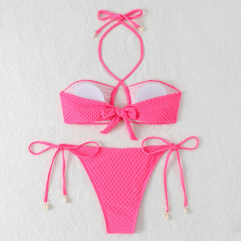 Damen Bikini-Set mit innovativem Bindemuster und modischem Cut-Out Echo Archiv