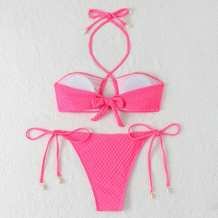 Damen Bikini-Set mit innovativem Bindemuster und modischem Cut-Out Echo Archiv