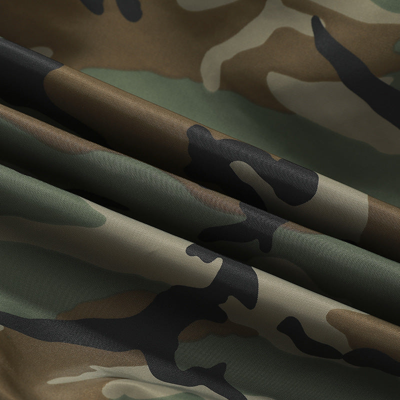 Herren Camouflage Piloten‑Bomberjacke mit Ärmeltasche, Utility‑Reißverschluss und gerippten Bündchen Echoarchiv
