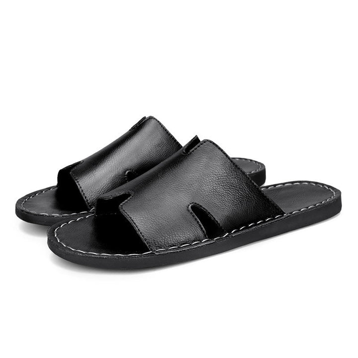 Herren Elegante und bequeme Leder-Sandalen mit verstellbarem Riemensystem – Tavélo