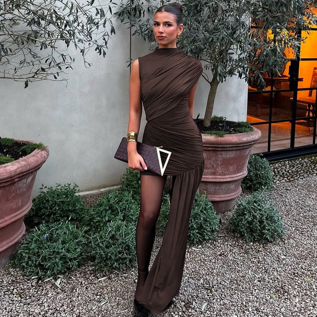 Damen Cocktailkleid mit asymmetrischem Schnitt und raffinierten Drapierungen Echo Archiv