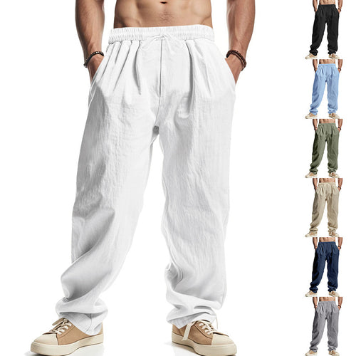 Herren Bequeme Sommerhose mit elastischem Bund und Seitentaschen Echoarchiv