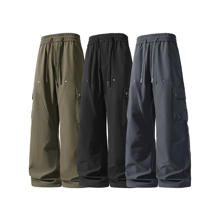 Damen Weite Cargo-Shorts mit elastischem Tunnelzugbund und Multifachtaschen Echo Archiv