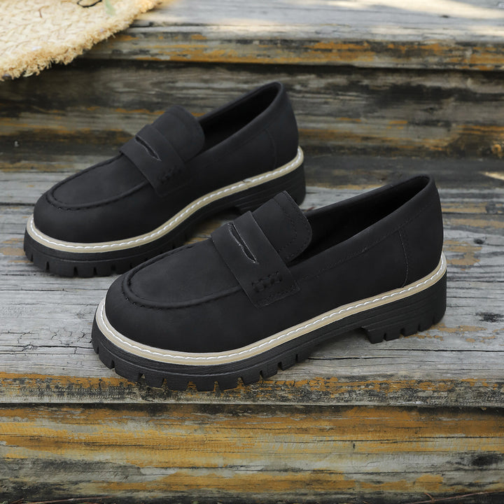Damen Chunky-Lug-Loafer mit Penny-Riemen und profilierter Gummisohle Echo Archiv