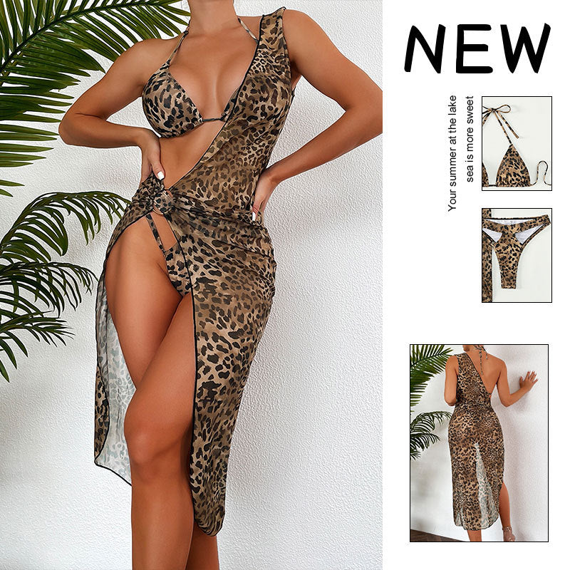 Damen Triangel-Bikini mit transparenter Strandrobe Echo Archiv