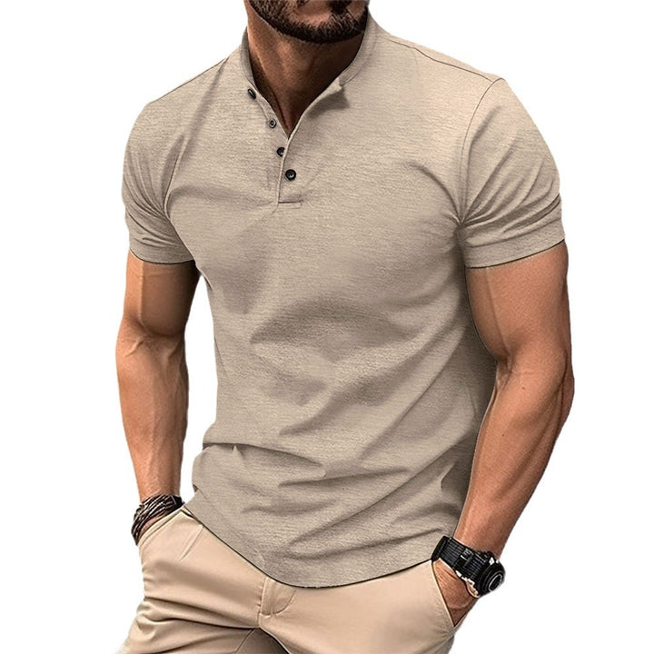 Herren elegantes Polohemd mit Knopfleiste und hochwertiger Baumwolle Echoarchiv
