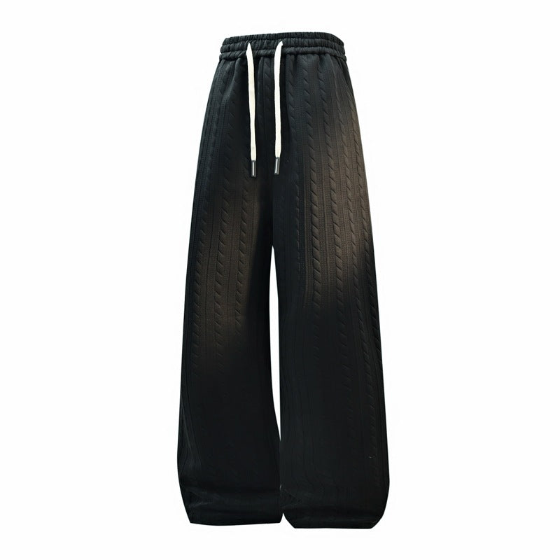 Damen Weite Strick-Loungehose mit Zopfmuster, Kordelbund & Relaxed-Silhouette Echoarchiv