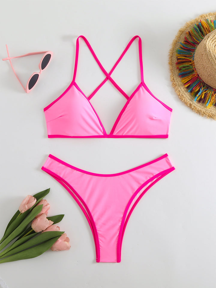 Damen Triangel-Bikini mit X-Träger-Design Echo Archiv
