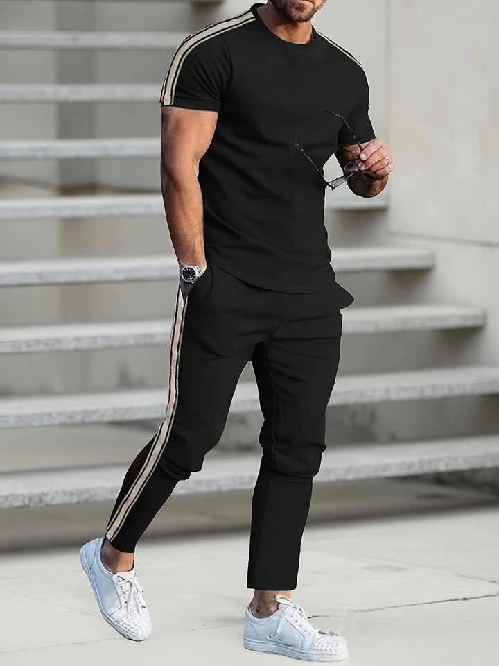 Herren Sportliches Trikot und Jogginghose-Set mit seitlichen Details Echoarchiv