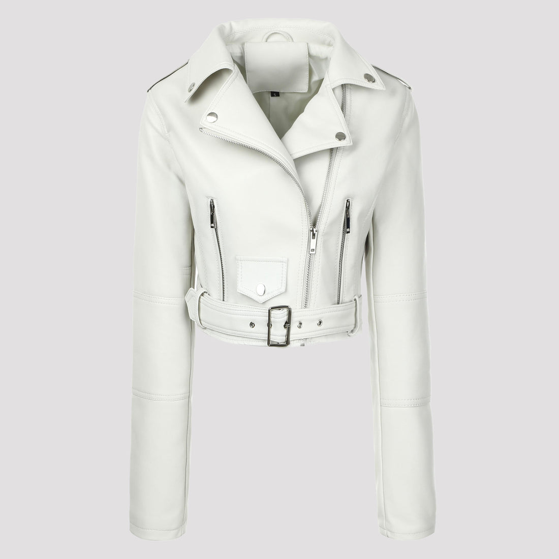Damen Trendige Bikerjacke mit Gürtel – Célinea