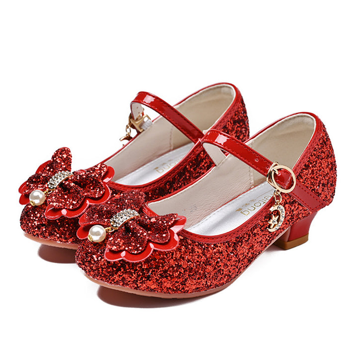 Mädchen Glitzernde Ballerinas mit Schleifenapplikation Echo Archiv