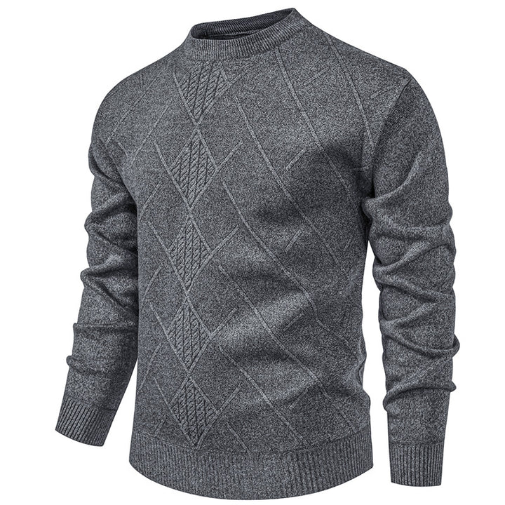 Herren Strickpullover mit modernem Rautenmuster Echoarchiv