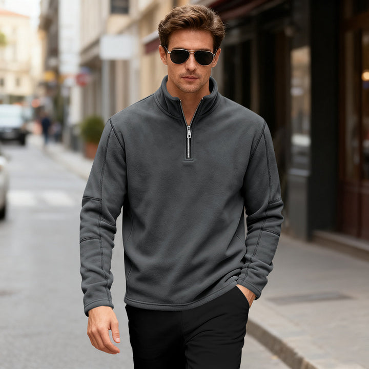 Herren Fleece-Pullover mit kurzer Reißverschlussöffnung Echoarchiv