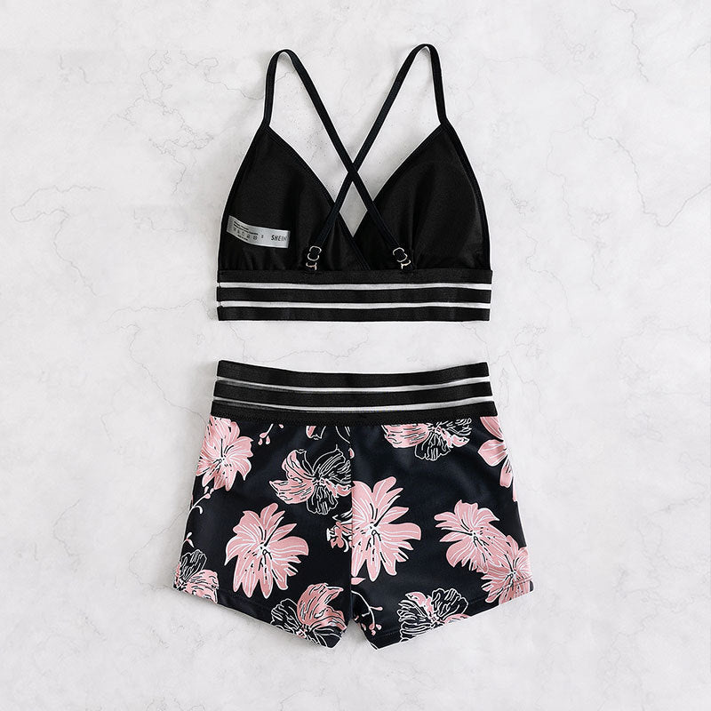 Damen Hochwertiger Bikini mit floralem Muster Echo Archiv