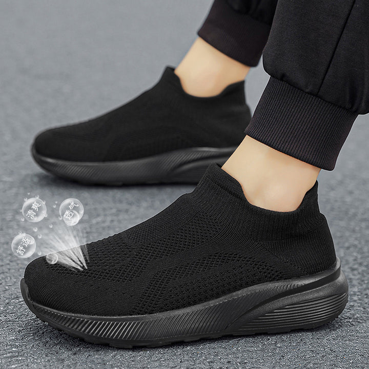 Unisex Atmungsaktiver Strick-Slipper-Sneaker mit Memory-Fußbett Echoarchiv