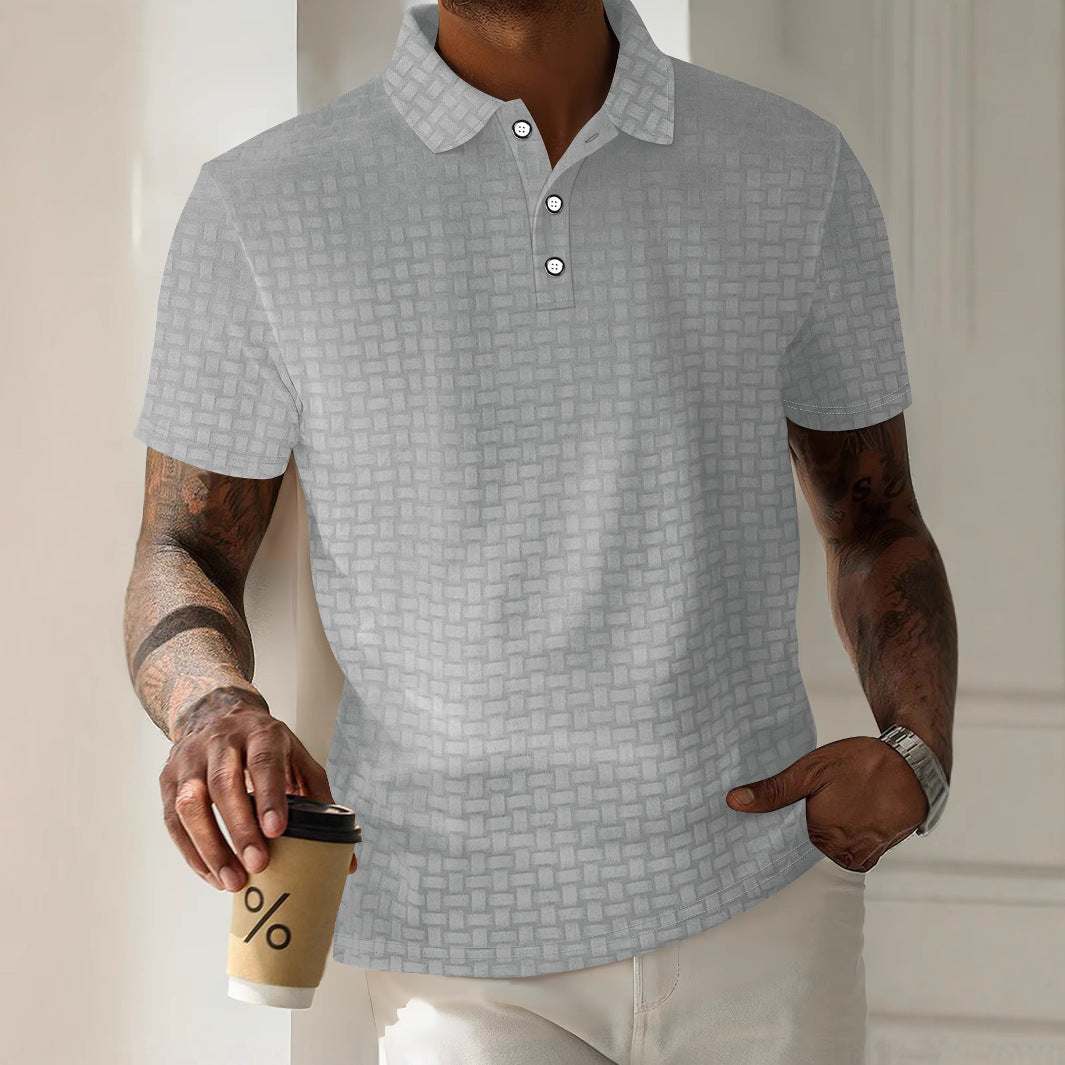 Herren Poloshirt mit modernem Texturdesign und komfortablem Schnitt Echoarchiv