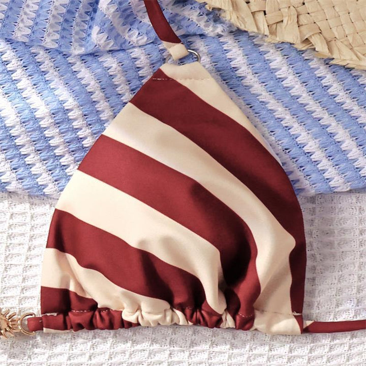 Damen Triangel-Bikini mit gestricktem Detail und eleganten Once-Wave-Trägern Echo Archiv