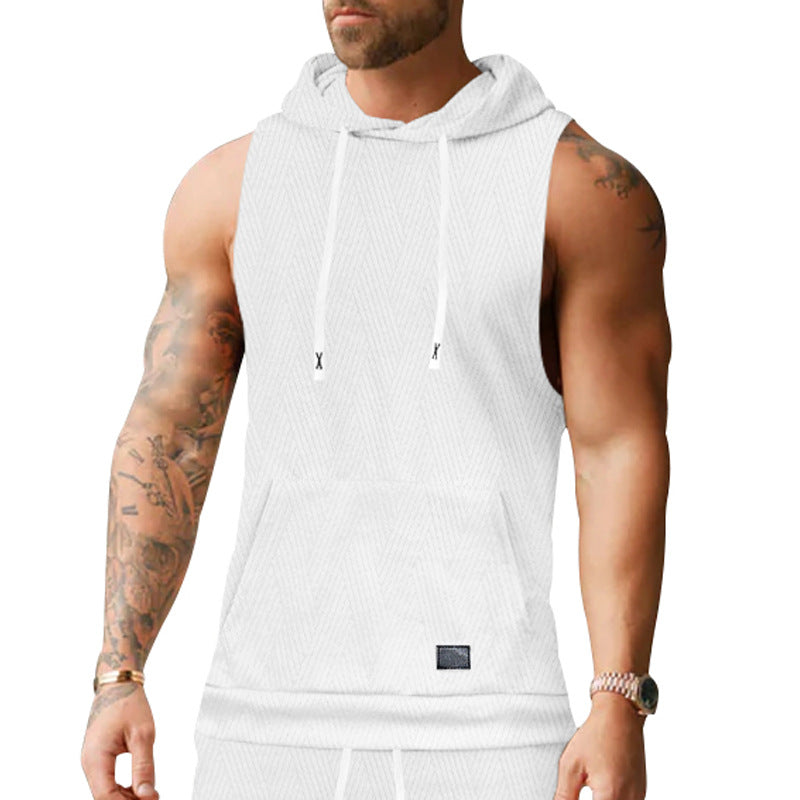 Unisex ärmelloses Kapuzenshirt mit Struktur Echoarchiv
