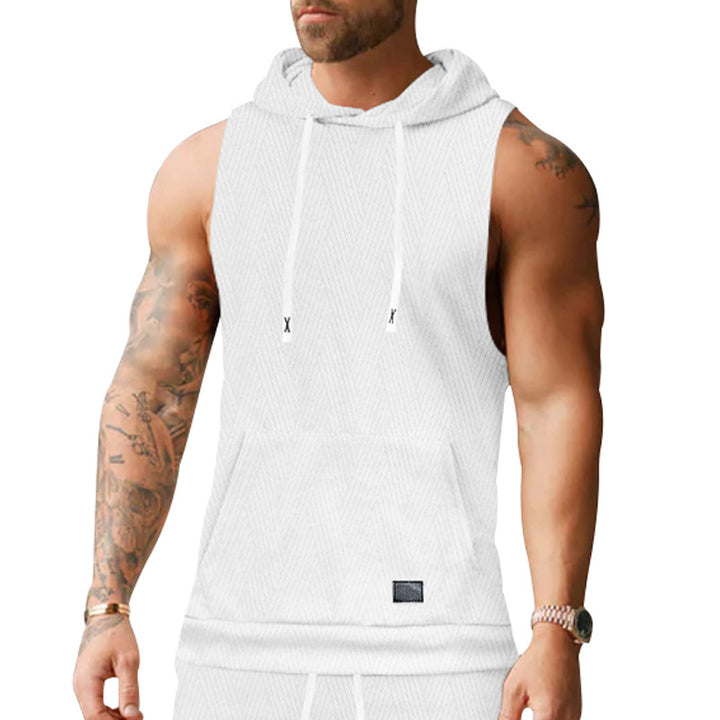 Unisex ärmelloses Kapuzenshirt mit Struktur Echoarchiv